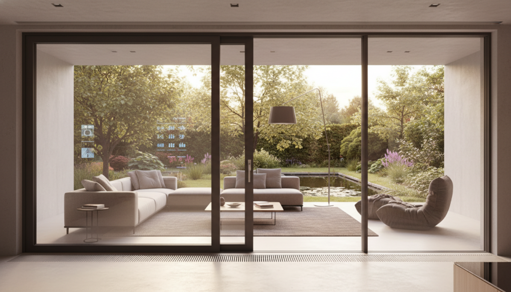 Moderne Schiebefenster mit Smart-Home-Technologie Moderne Schiebefenster mit Smart-Home-Technologie