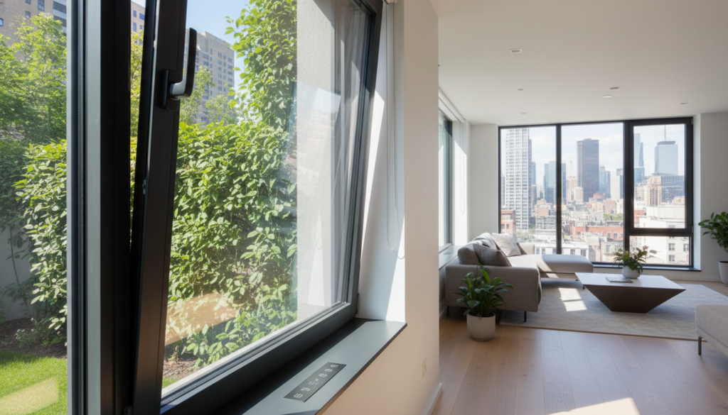 Moderne smarte Kippfenster Moderne smarte Kippfenster