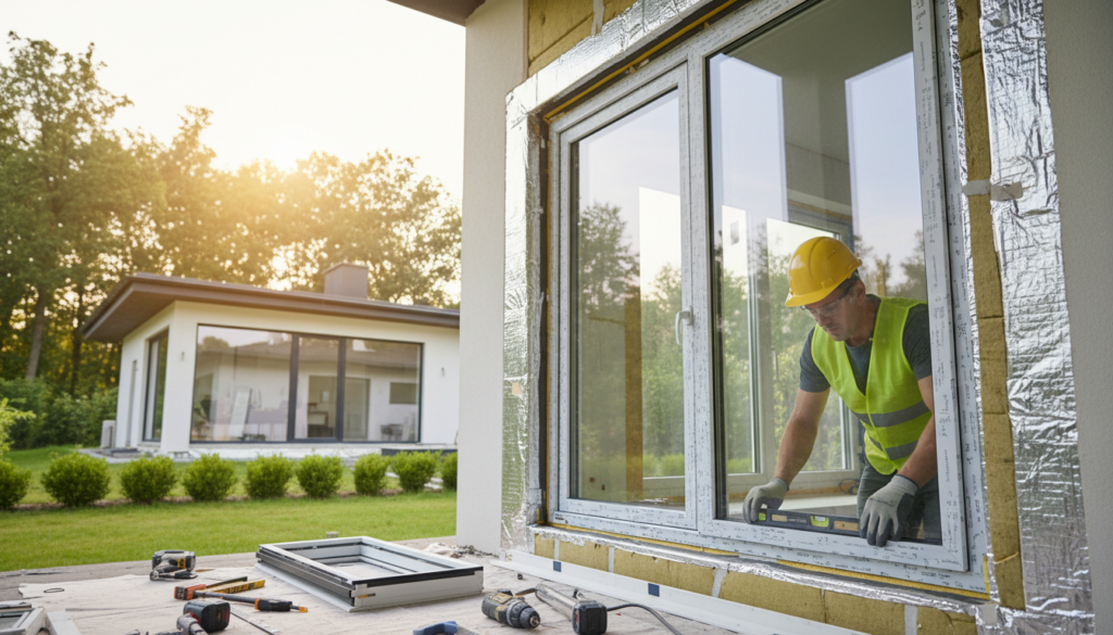 Modernes Kunststofffenster Wärmeschutz