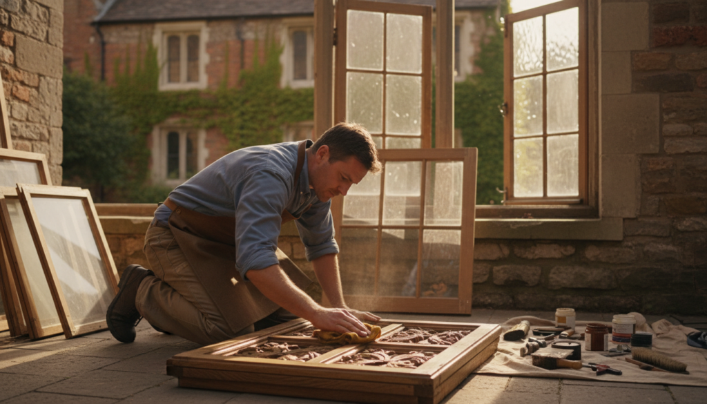 Pflege und Wartung für alte Fenster