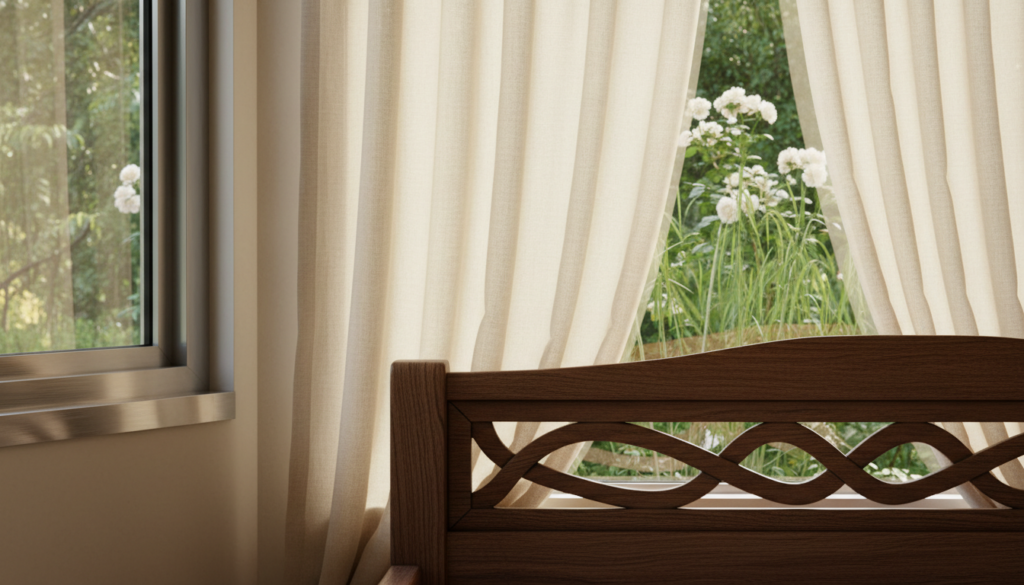 Schlafzimmerfenster aus verschiedenen Materialien