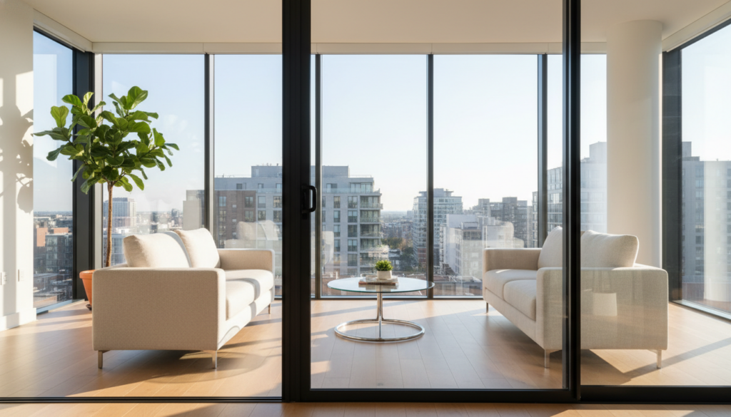 moderne Wohnzimmerfenster